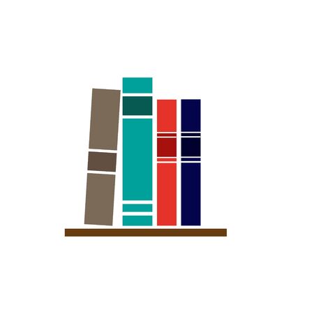 bookshelf icon. flat illustration of bookshelf - vector icon. bookshelf sign symbolのイラスト素材