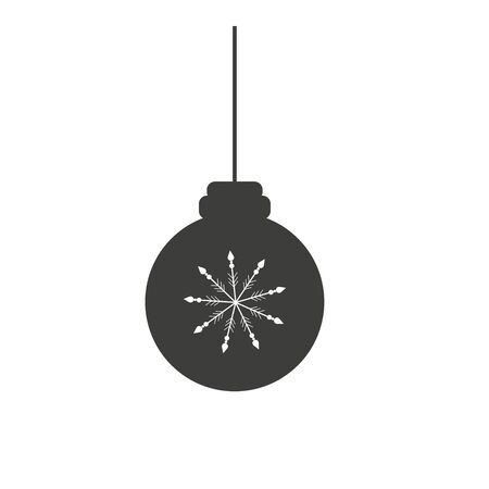 christmas ball icon, flat design best vector iconのイラスト素材