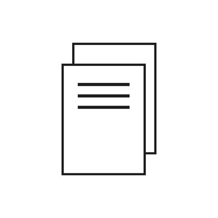 Multiple documents black vector icon isolated on white background.eps 10.のイラスト素材