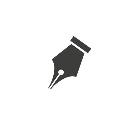 Fountain pen nib or tip for writing flat vector icon for apps and websitesのイラスト素材