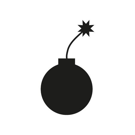 Bomb icon,vector illustration. Flat design style. vector bomb icon illustration isolated on White background, bomb icon.のイラスト素材
