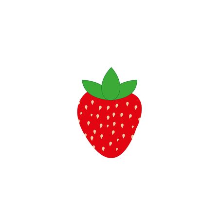 Strawberry vector icon. Strawberry vector illustration. Strawberry vector clip art.のイラスト素材