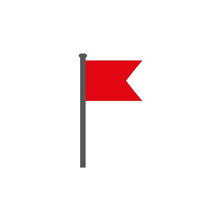 Flag icon. Location marker symbol. Flat design style.のイラスト素材
