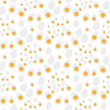 seamless doodle pattern. fried egg. vector illustrationのイラスト素材
