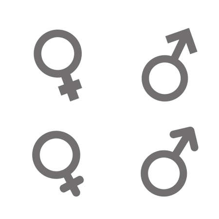 Male and female symbol set . Vector illustration . eps 10のイラスト素材