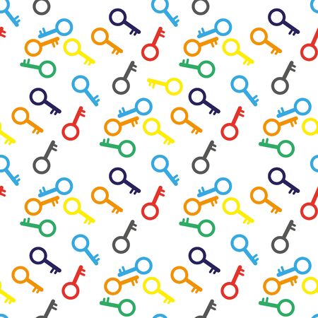 Vintage keys simple vector seamless pattern . eps 10のイラスト素材