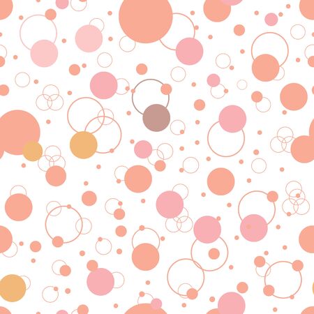Seamless circles, Geo, geometric pattern with abstract circle in pink.のイラスト素材