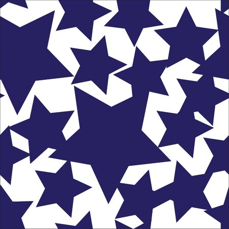 Patriotic seamless pattern with red, white, blue stars. . 4th of July. Wrapping paper.のイラスト素材