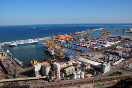 Sea Port of Barcelonaのeditorial素材