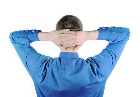 Young businessman on a breakの写真素材