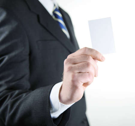 Businessman and business cardの写真素材