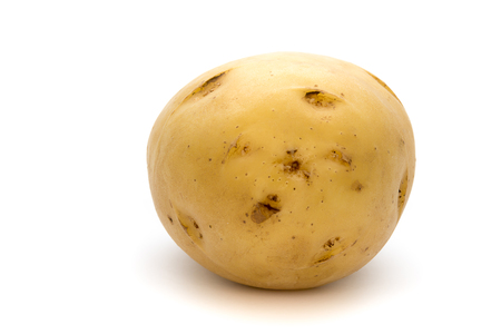 potato on white backgroundの写真素材