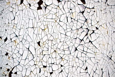 texture of a white old paint on a rusty iron, a background