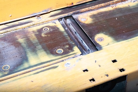 jointer machine old type rusty surface and scratchedの写真素材