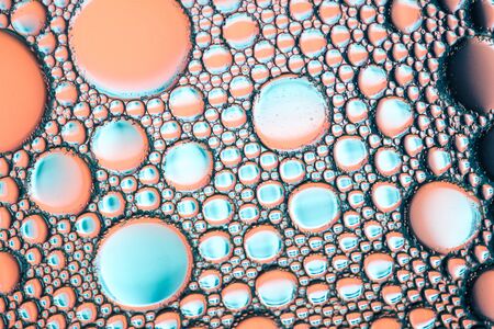 different size soap bubbles on the water surface, bubble textureの写真素材
