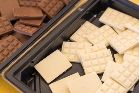 made in homemade whites. chocolate treats for dessertの写真素材