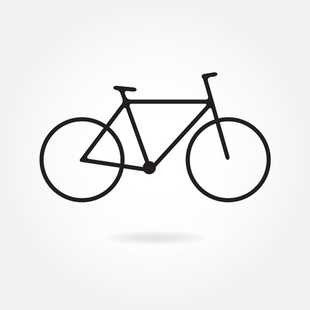 Bicycle icon isolated on white background. Vector illustration.のイラスト素材
