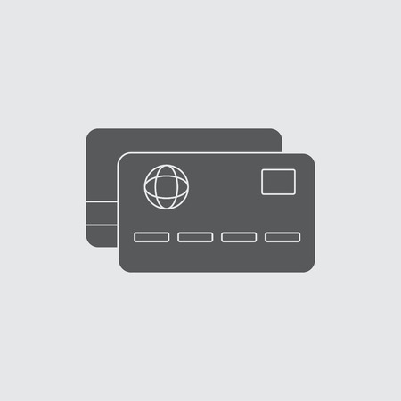 Credit card icon or sign. Vector illustration.のイラスト素材