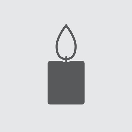 Candle icon or sign. Fire symbol. Vector illustration.のイラスト素材