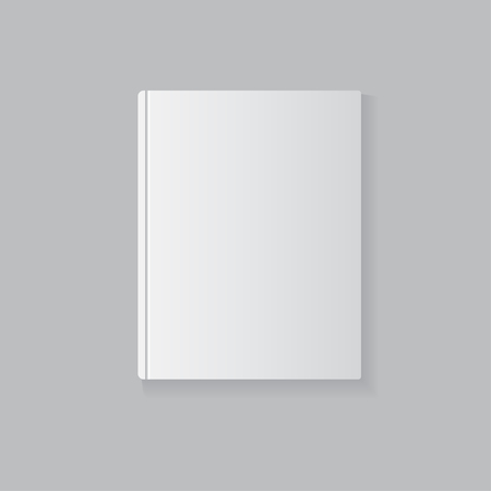 Blank book cover for design and branding. Vector illustration.のイラスト素材