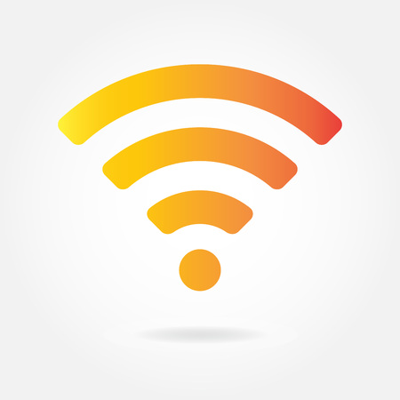 Wifi and wireless icon or sign for remote internet access. Podcast vector symbol.のイラスト素材
