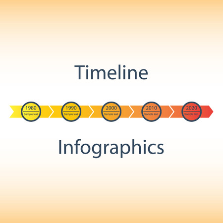 Timeline Infographic. Template for Business. Vector Illustration.のイラスト素材