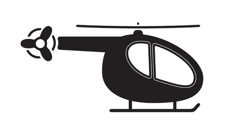 Helicopter icon or sign isolated on white background. Vector illustration.のイラスト素材