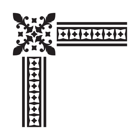 Ornamental frame or border template. Vintage design element for Certificate, Diploma or Voucher. Vector illustration isolated on white background.のイラスト素材