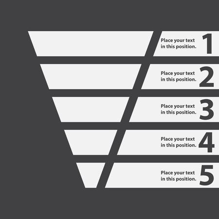 Funnel symbol. Business infographic and web design element. Template for marketing, conversion or sales. Vector illustration.のイラスト素材