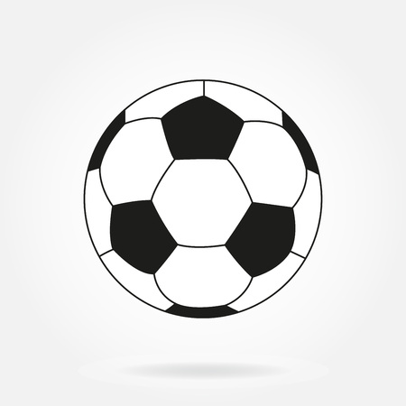 Soccer ball isolated on white background. Football ball icon. Vector illustration.のイラスト素材