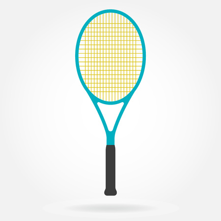 Tennis racket vector icon on a white backgroundのイラスト素材