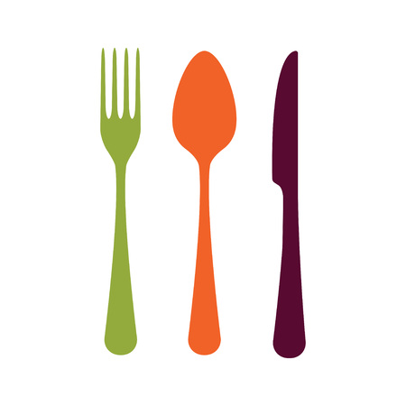 Spoon, fork and knife icon.のイラスト素材
