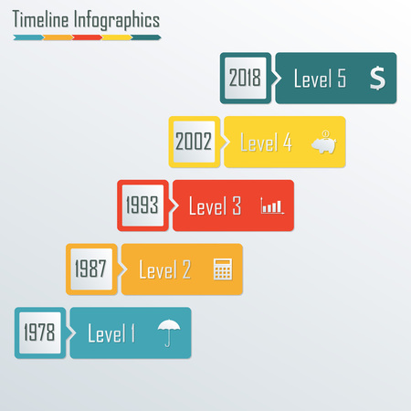 Timeline Infographics template. Isolated design elements.のイラスト素材
