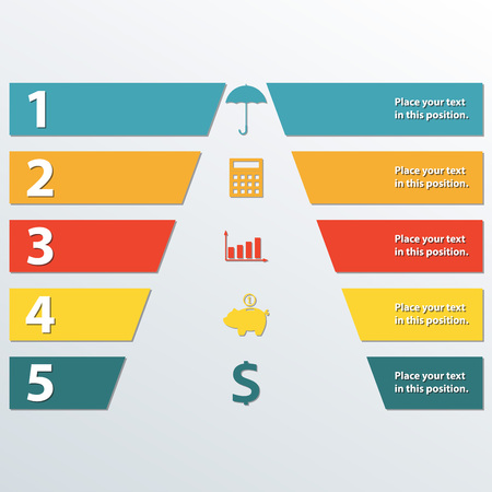 Business Infographic. Marketing and sales template.のイラスト素材