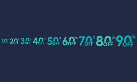 Sale icon set. Discount price off and sales design template. Shopping and low price symbols....