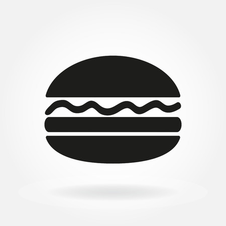Hamburger or burger icon. Fast food symbol. Vector illustration.のイラスト素材