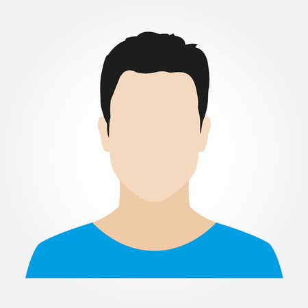 Man avatar profile. Male face icon. Vector illustration.のイラスト素材
