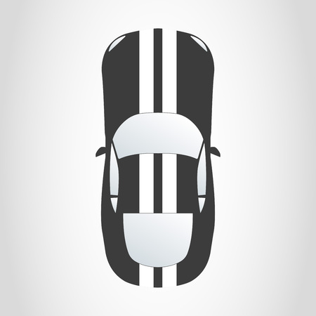 Car icon. Top view of sport car. Vector illustration.のイラスト素材