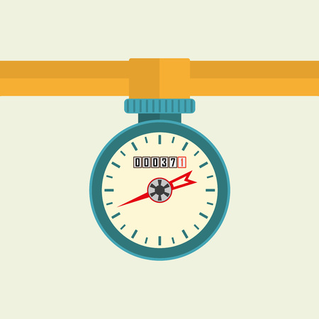Water meter or counter. Vector illustration.のイラスト素材