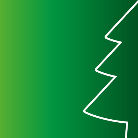 Christmas background with Christmas tree outline symbol. Vector illustration.のイラスト素材