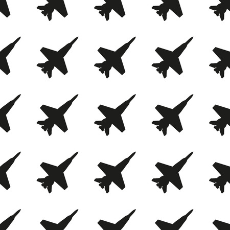 Plane pattern. Seamless Jet fighter background. Vector illustration.のイラスト素材
