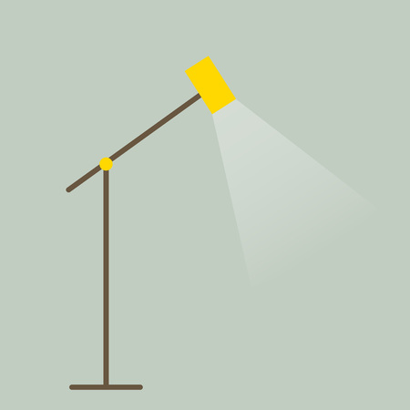 Floor lamp icon in flat style. Modern design element for interior. Vector illustration.のイラスト素材