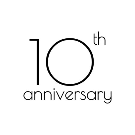 10th anniversary icon.のイラスト素材