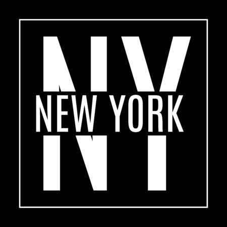 New York city. NY t-shirt print design and apparels graphic. Fashion typography, poster, banner. Vector illustration.のイラスト素材