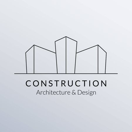 Architect. Architecture or construction company design concept. Vector illustration.のイラスト素材