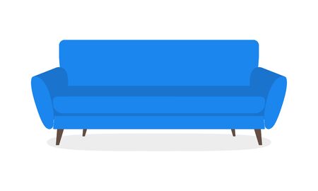 Sofa icon isolated on white background. Couch for living room.のイラスト素材