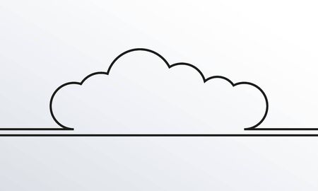 Cloud line icon isolated on white background. Vector illustration.のイラスト素材