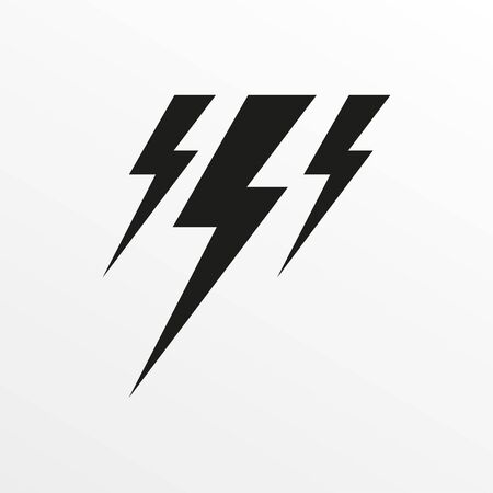 Thunder icon. Lightning sign. Vector illustration.