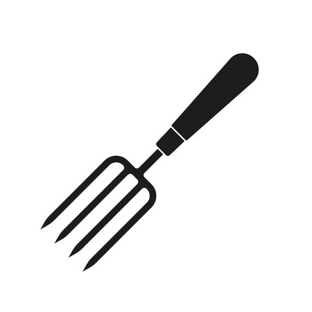 Gardening tools. Garden garden hand fork icon. Vector illustration.のイラスト素材