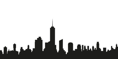 City silhouette. City skyline with buildings. Vector illustration.のイラスト素材